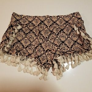 Fringe Knit Shorts
